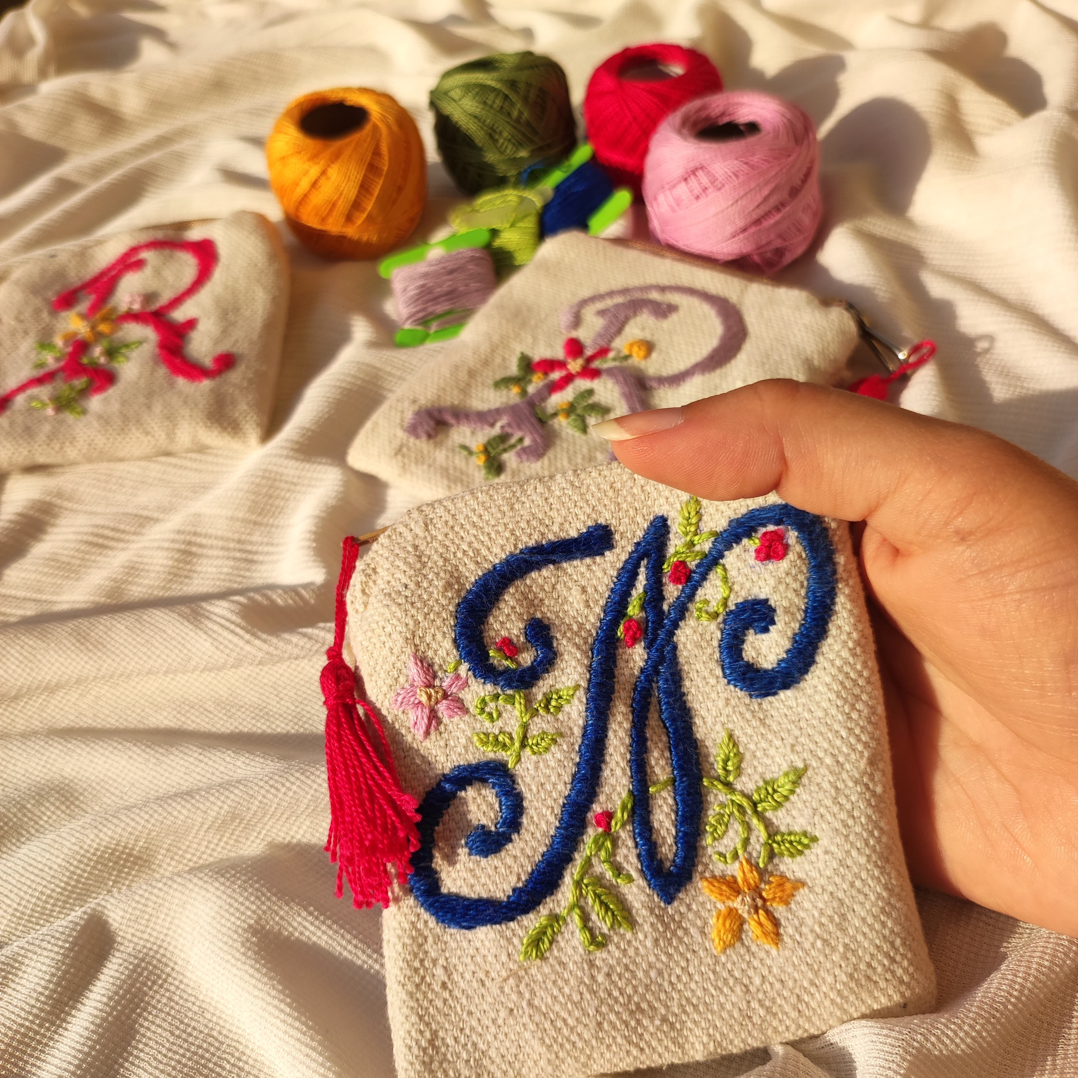 Handmade fabric design close